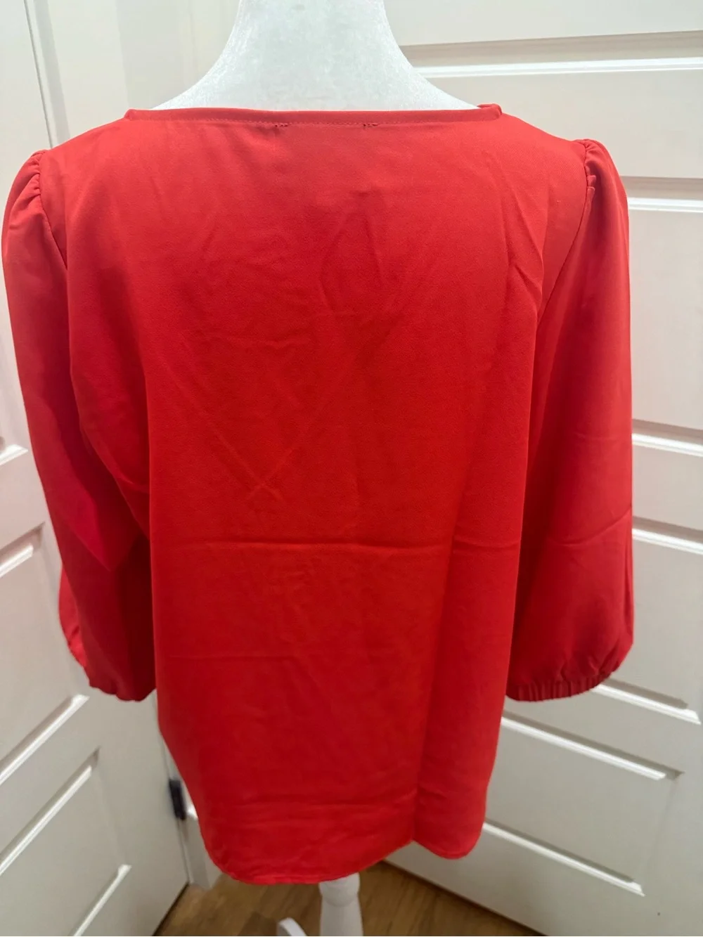 Tuckernuck. Hollis Blouse. Poppy Red. Size medium.